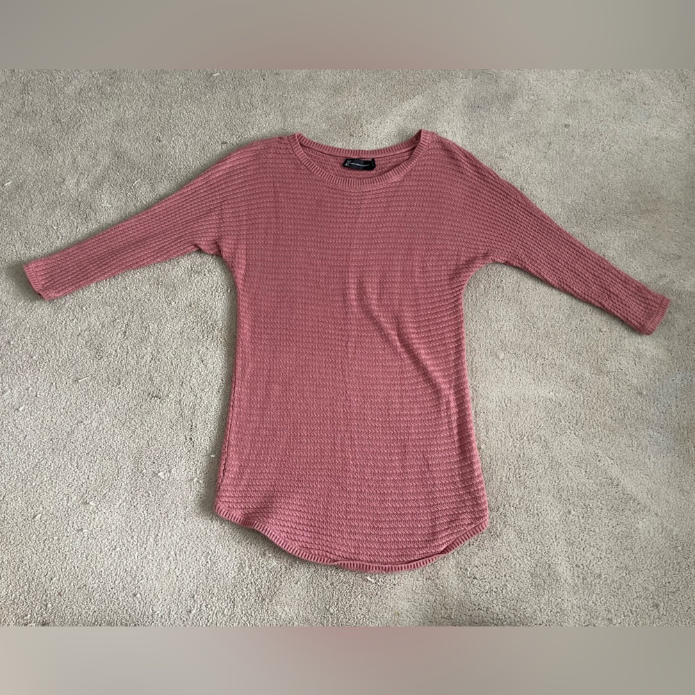 New York & Company Dusty Rose Knit Sweater